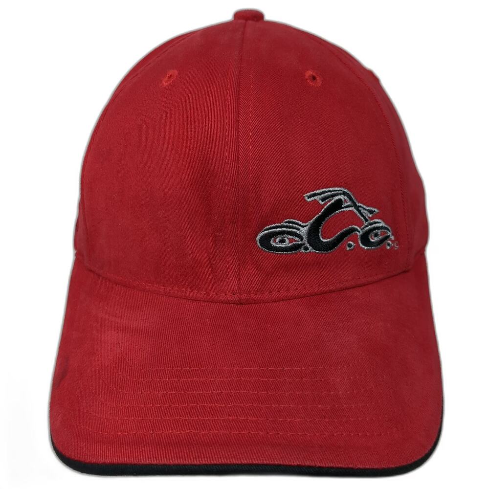 Orange County Choppers Hat Red Baseball Cap One Size Fitted Motorcycle Biker OCC